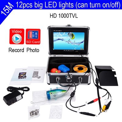 „Full HD“ defibicija povandeninė žuvų ieškiklis su DVR